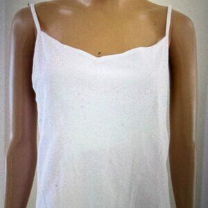 Oscar De La Renta Built-In Shelf Bra Tank Top  Stretch Camisol  Size XXL